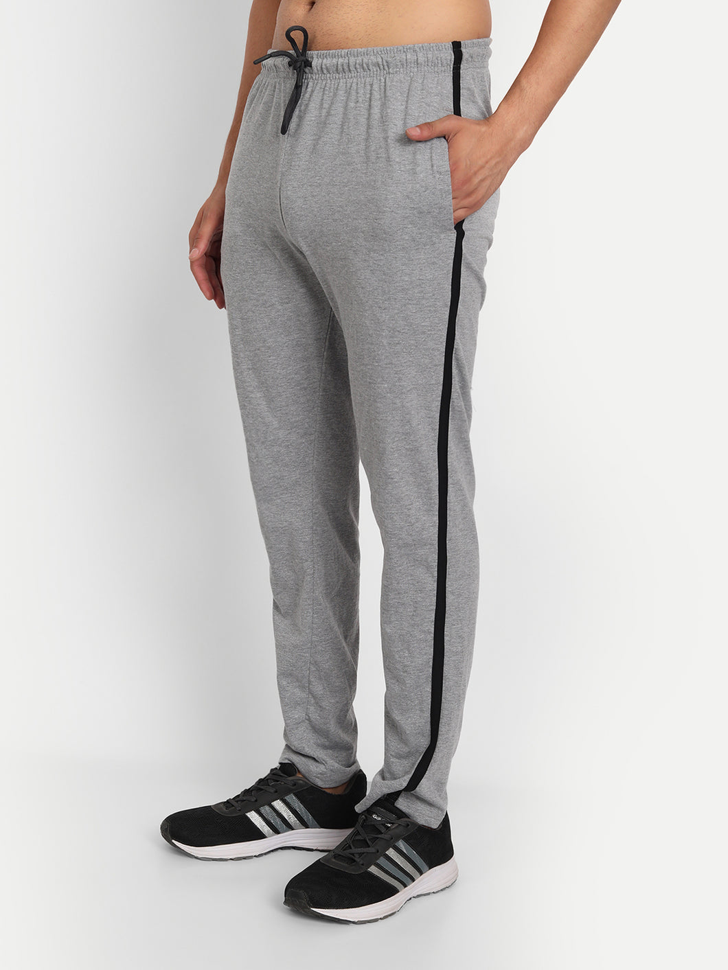 NWT Adidas Tricot JOGGER Pant Mens Training Track Pants 3 Stripe Grey Gray  Black | eBay